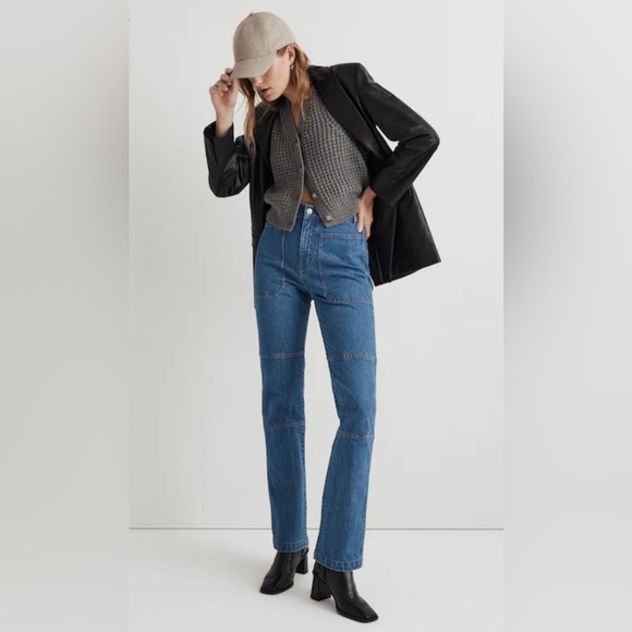Madewell The '90s Straight Utility Jean Medium Wash Size 25 - Picture 12 of 12